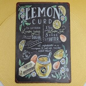 Lemon Metal Tin Sign Wall Decor